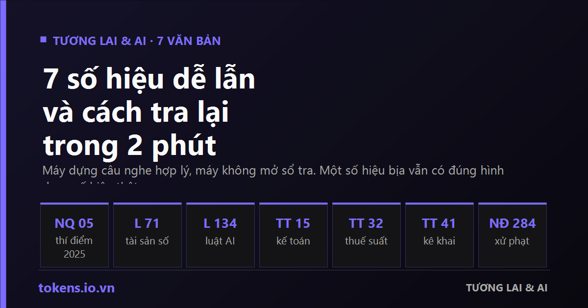 Bìa: AI dẫn sai số hiệu văn bản: 7 văn bản dễ lẫn và cách tra lại trong 2 phút