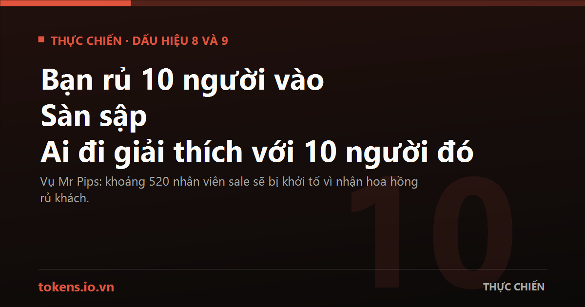 Bìa: Bạn rủ 10 người vào. Sàn sập. Ai đi giải thích với 10 người đó?