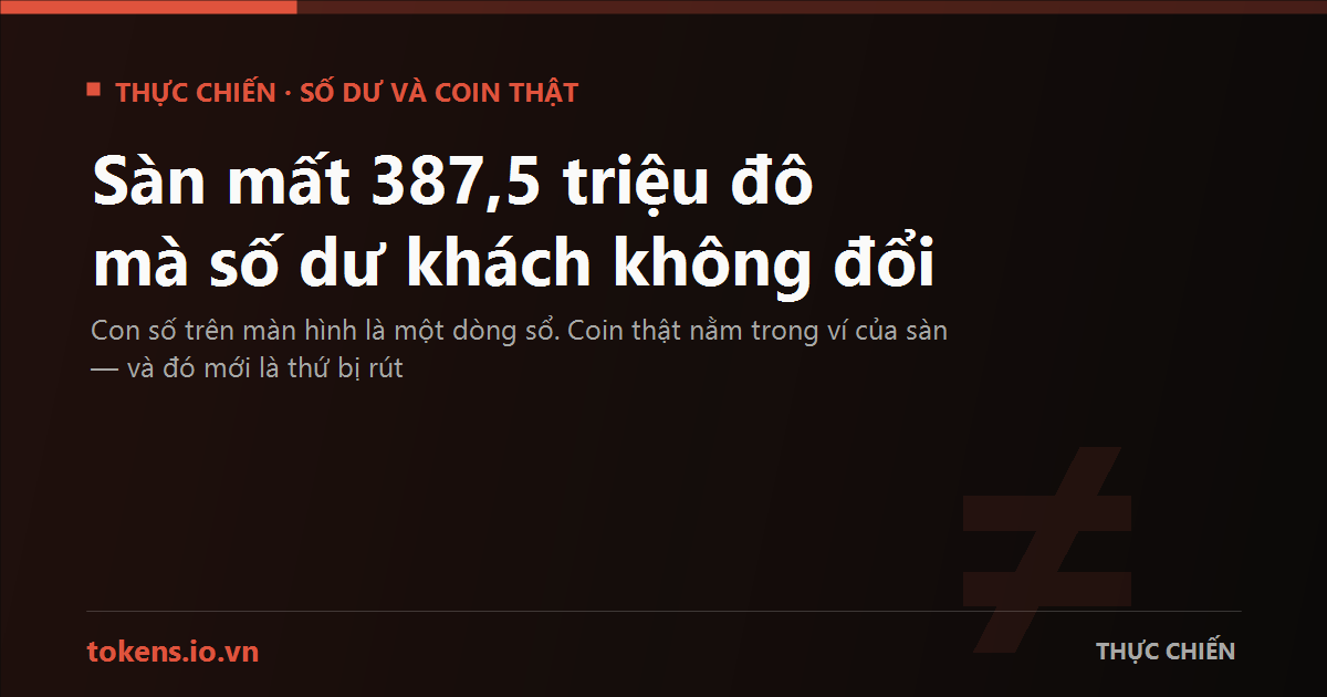 Bìa: Bitget mất 387,5 triệu đô mà số dư khách không đổi: con số trên màn hình của bạn nằm ở đâu