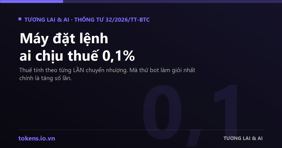 Bìa: Máy đặt lệnh, ai chịu thuế 0,1%
