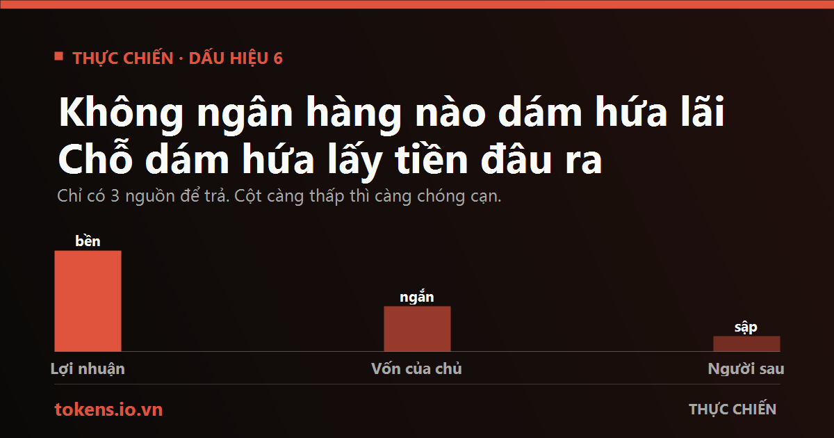 Bìa: Không ngân hàng nào dám hứa lãi cố định. Chỗ dám hứa lấy tiền đâu ra trả bạn?