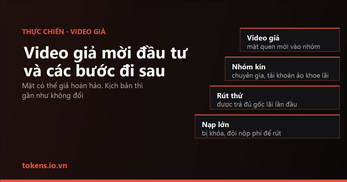 Bìa: Video giả mời đầu tư: mặt có thể giả hoàn hảo, kịch bản thì gần như không đổi